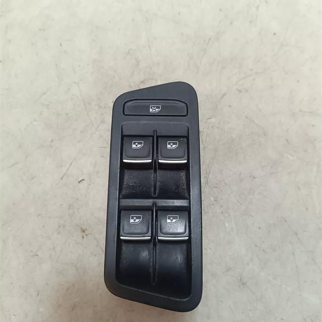 Blocco comandi alzacristalli con cristalli posteriore elettrico nero satinato/bianco