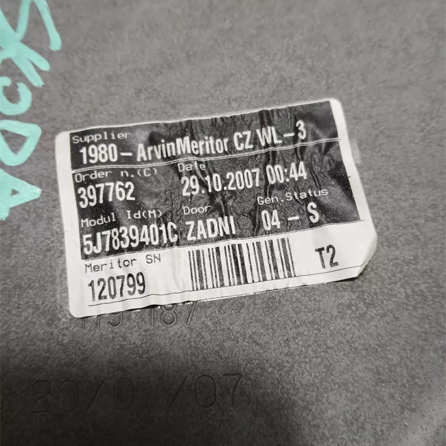 Alzacristallo porta posteriore destro