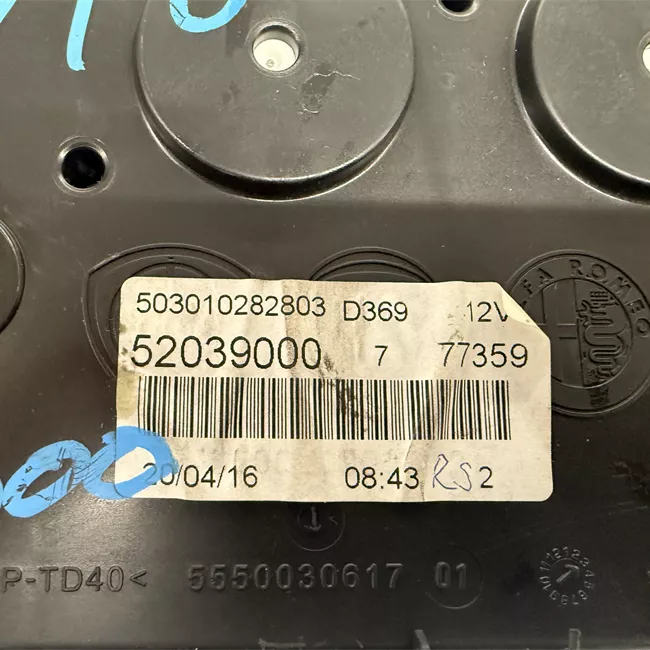 Quadro strumenti completo specificare numero telaio