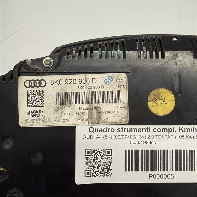 Quadro strumenti completo Km/h