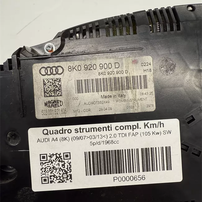 Quadro strumenti completo Km/h