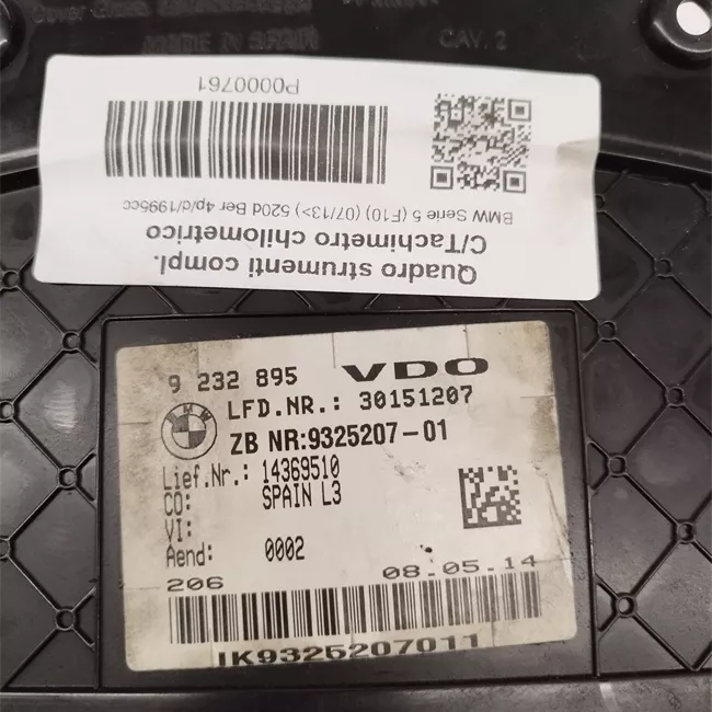 Quadro strumenti completo con Tachimetro chilometrico