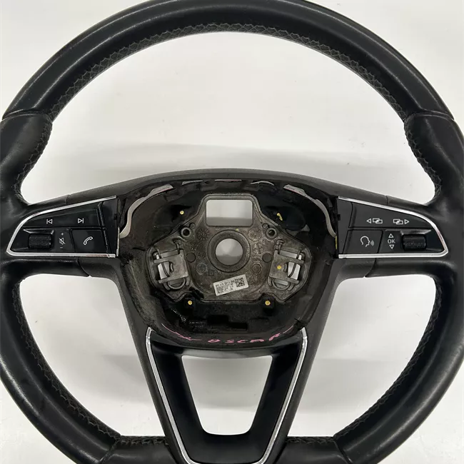 Volante Pelle multifunzionale nero/cromo