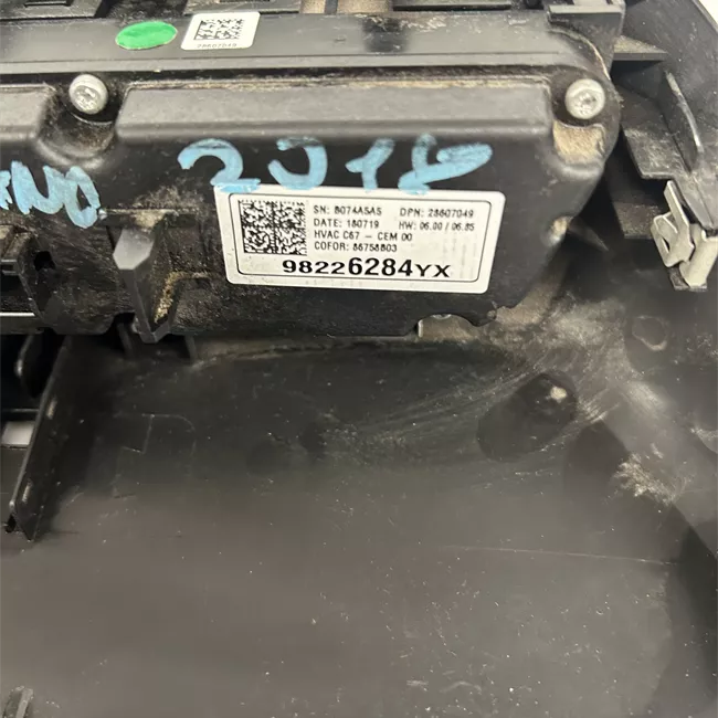 Blocco comando climatizzazione aria condizionata