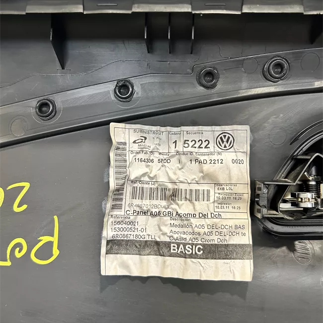 Pannello interno porta anteriore destro Similpelle nero titanio