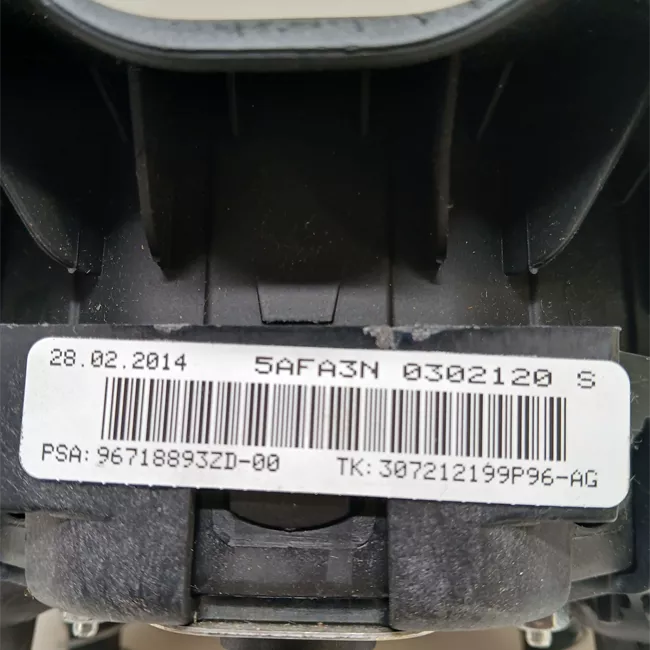 Dispositivo airbag lato guida nero