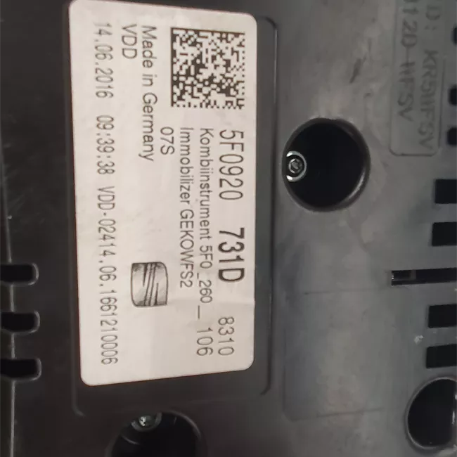 Quadro strumenti completo MY 2016/base/260 Kmh