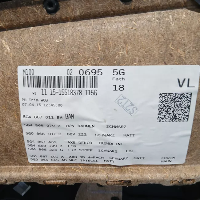 Pannello interno porta anteriore sinistro Similpelle nero titanio