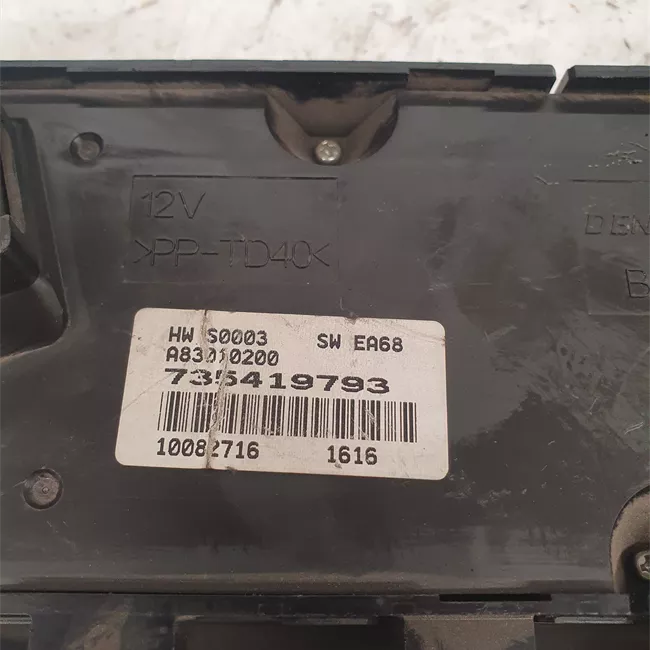 Blocco comando climatizzazione aria condizionata