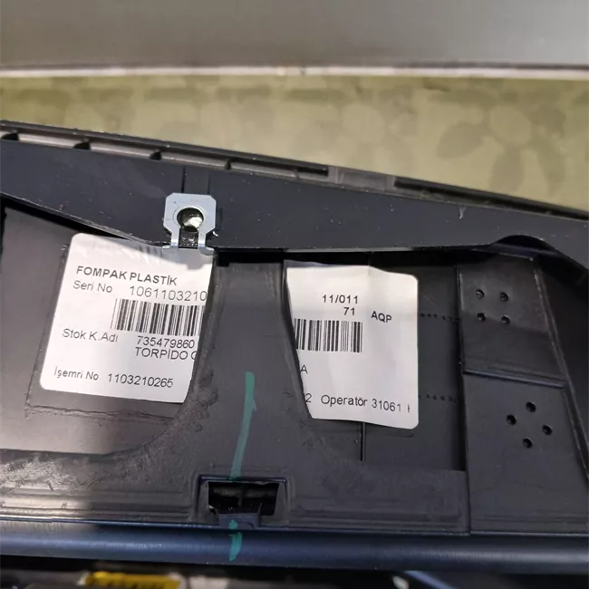 Cruscotto con bocchette aria grigio