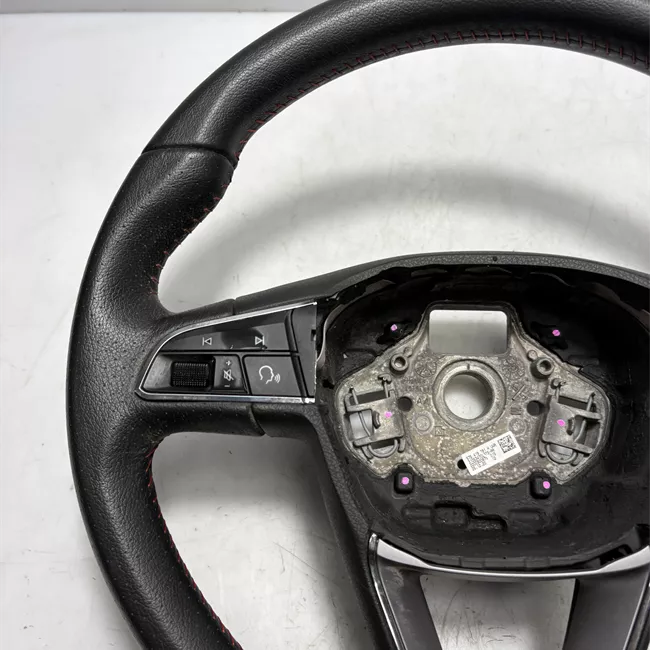 Volante Sportivo multifunzione cromo/nero/rosso