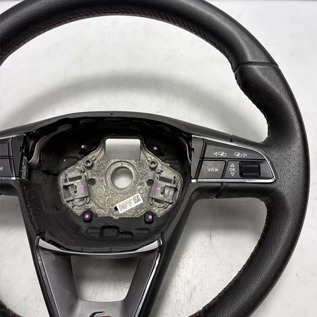 Volante Sportivo multifunzione cromo/nero/rosso