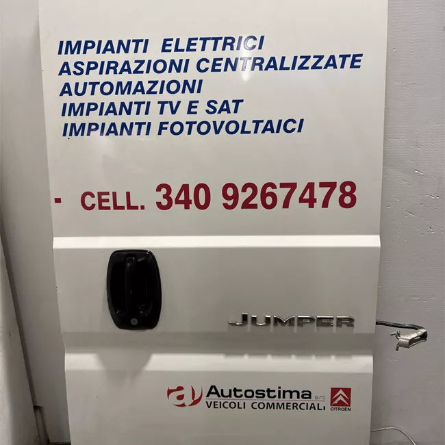 Porta carico posteriore a battente destra Lamierata