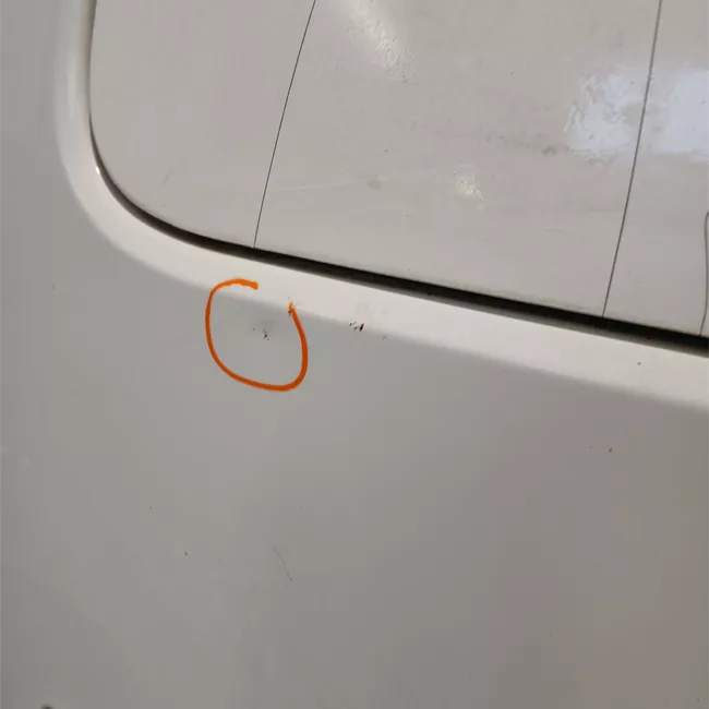 Porta carico posteriore a battente sinistra con fori tergicristallo posteriore