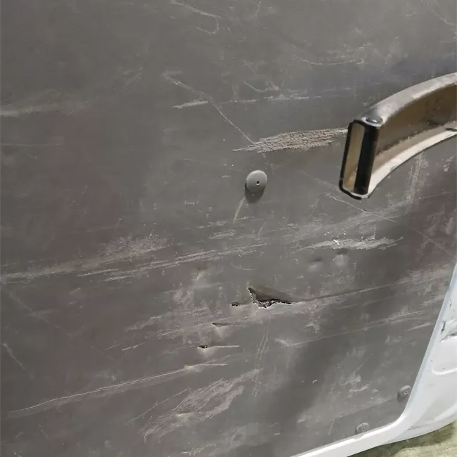 Porta carico posteriore a battente sinistra Lamierata