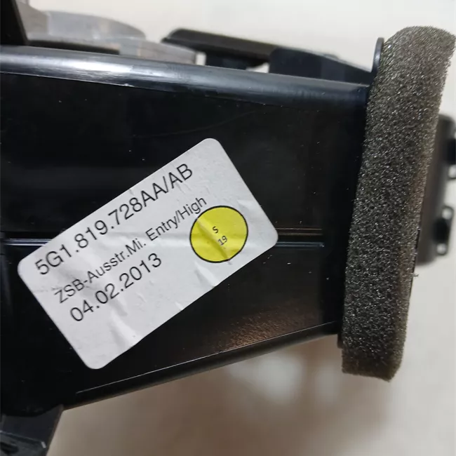 Bocchetta aria centrale cruscotto senza auotradio nero/alluminio standard