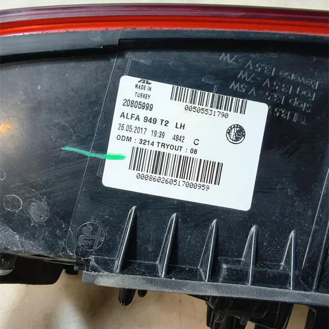 Fanale posteriore parte interno sinistro