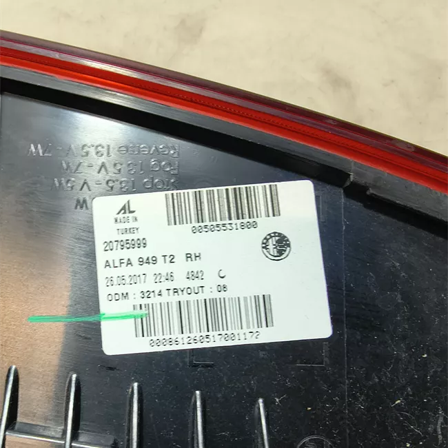 Fanale posteriore parte interno destro