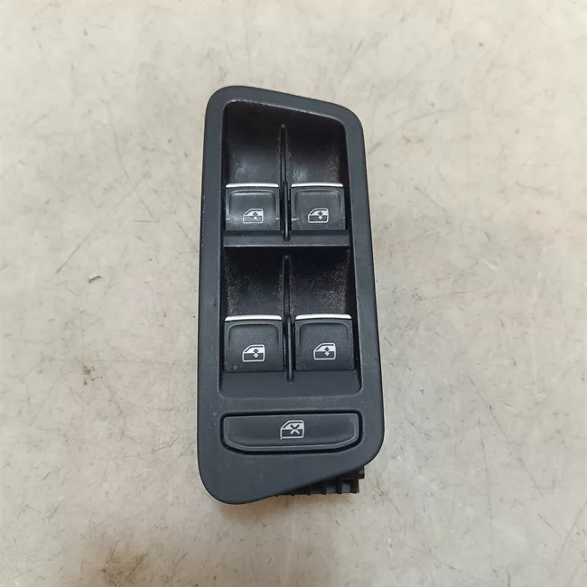 Blocco comandi alzacristalli con cristalli posteriore elettrico nero satinato/bianco