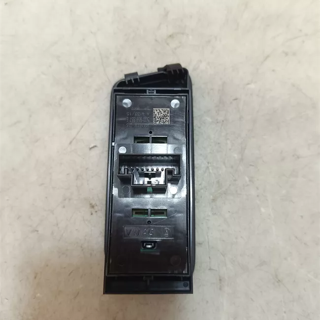 Blocco comandi alzacristalli con cristalli posteriore elettrico nero satinato/bianco