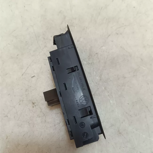 Blocco comandi alzacristalli con cristalli posteriore elettrico nero satinato/bianco