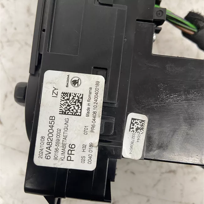 Blocco comando climatizzazione nero/nero satinato