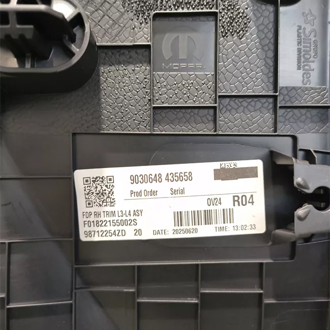 Pannello interno porta anteriore destro Appoggiabraccio tessuto nero/grigio