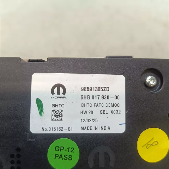 Blocco comando climatizzazione