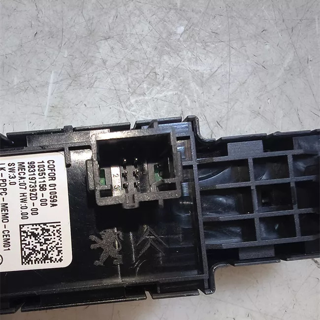 Blocco comandi alzacristalli e retrovisori esterno retrovisore ripieghevole elettrico/memory nero